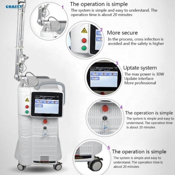 CO2 Fractional Laser Scar Removal Machine For Skin Repair Clinics With High Power Energy Output And Cooling System