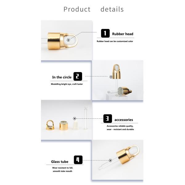 Gold Pressing Straw Anodized Refined Oil Plastic Bottle Dropper 13 415