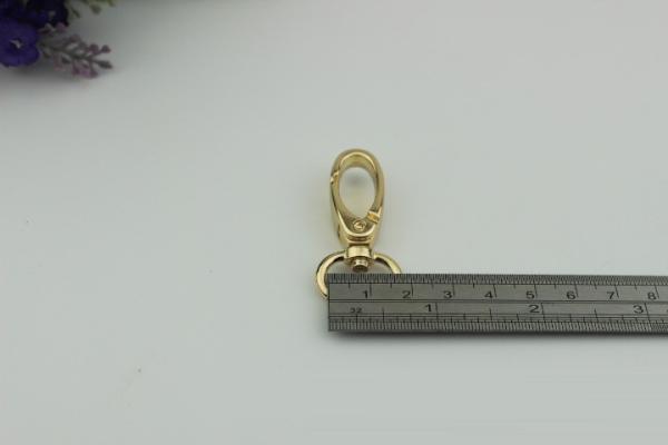 Metal spring swivel zinc alloy 16 mm gold lanyard snap hook for leather straps