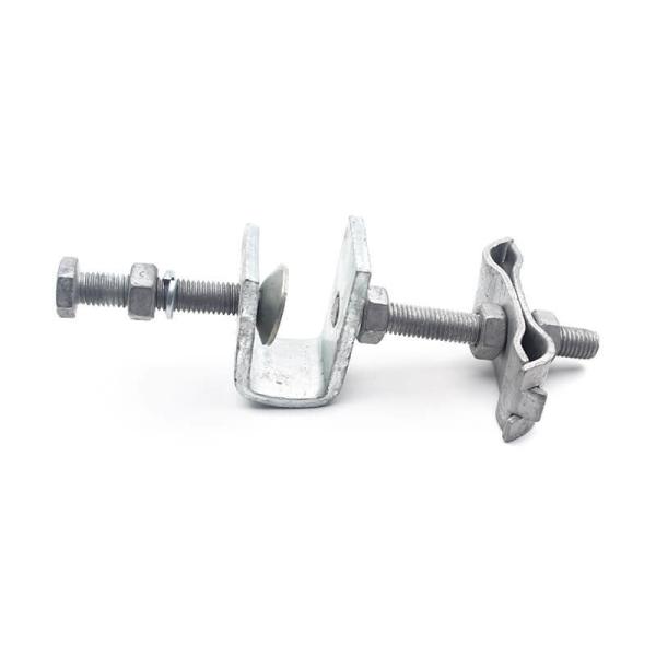 Galvanized steel OPGW Metal ADSS Down Lead Clamp for Pole and Tower