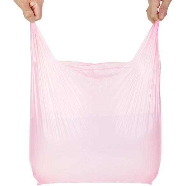 25μM PLA PBAT Biodegradable T Shirt Bag With Handles