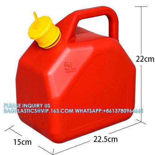 Red Color 2.5 Gallon Plastic Gas Jerry Can 10 Litre HDPE Gasoline Diesel Fuel Container Flexible Spout