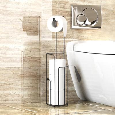 OEM ODM aceitável distribuidor de papel de pé livre com prateleira de armazenamento de papel higiênico