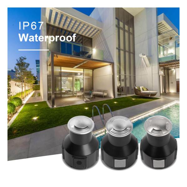 Recessed Deck Light 12V 24V 2W 3W Side Emitting 55 Diameter With Stainless Steel Front Cover