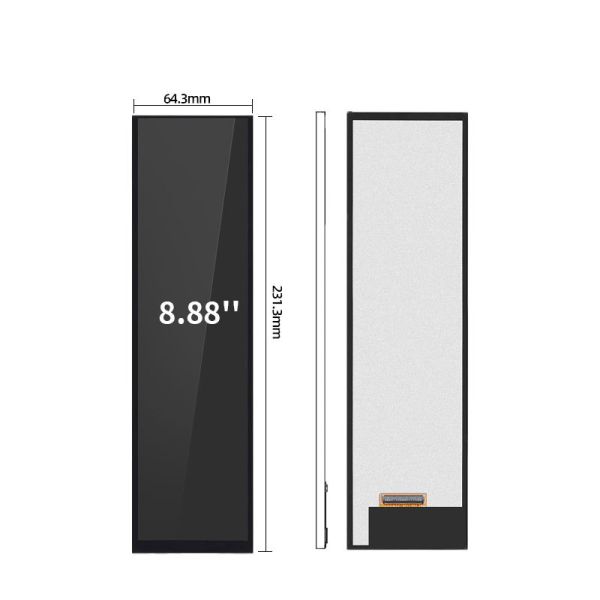 8.8 Inch LCD Bar Screen 480*1920 Resolution Optional Touch MIPI Interface Display
