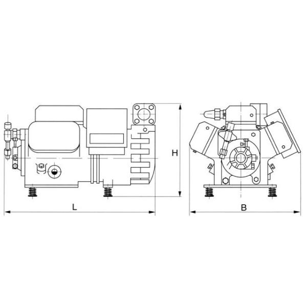 Компрессор Р407 ДВН Копеланд рефрижерации Д6СФ-200С Семи герметичный для большой холодной комнаты