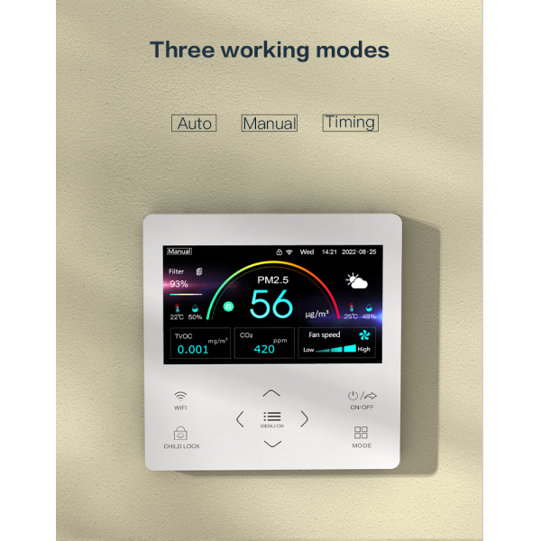 Tuya App Control Smart HVAC Controller For HRV ERV Ventilation System With Remote Management Solution