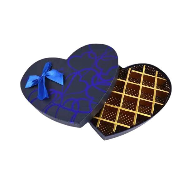 Boîte d'emballage de chocolat rigide de papier pliant de luxe imprimé sur mesure pour cadeau