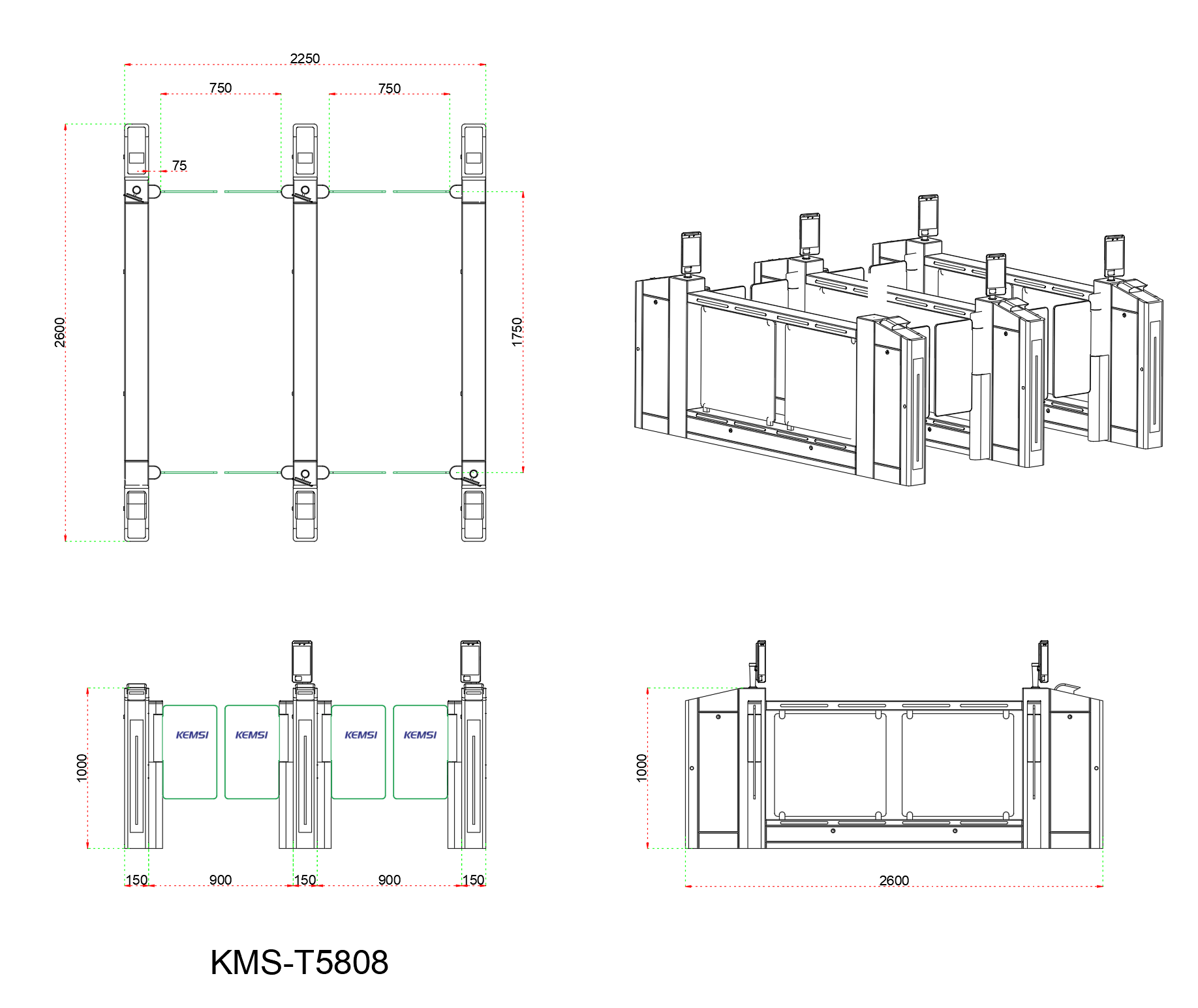 Dual Verification Speed Gate Suitable For Airports And Customs