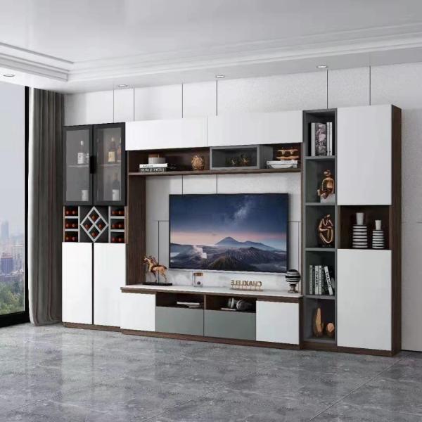 Durable MDF Wooden TV Cabinet Stand Modern Living Room Furniture
