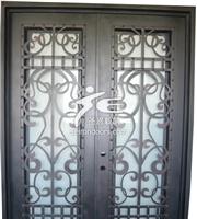 Wrought Iron Double Door With Wire-Electrode Cutting Door SE Iron Doors
