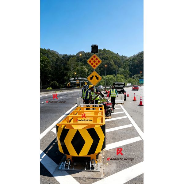 Heavy Duty Galvanized Steel Crash Barrier Highway Anti-Collision Guardrail Fence for High Speed Road Safety