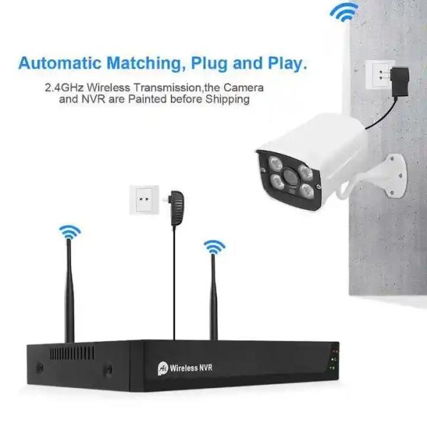 системы камеры 1080P 4CH WiFi цвет беспроводной белый с датчиком CMOS
