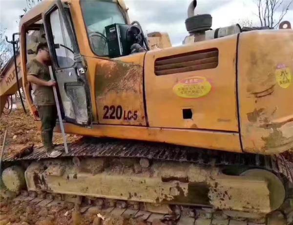 secondhand korea hyundai chain korea excavator 225-7/220-5 korea hyundai crawler excavator with good quality