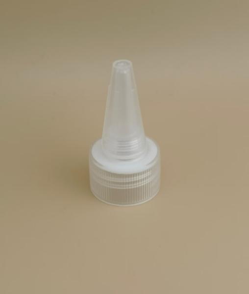 Clear Plastic Ribbed Jelly Cap for Paint Bottles