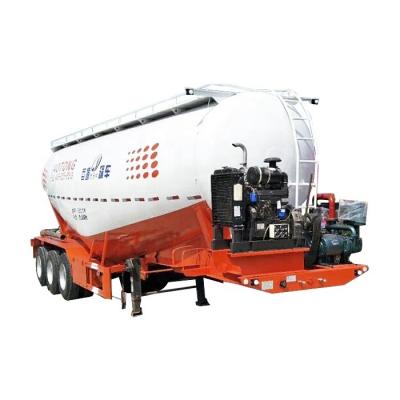 2/3/4 Axles 30-60cbm Air Compressor Bulker Carrier Silo Powder Bulk Cement Tank Semi Trailer