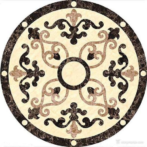 Luxury Looking Water Jet Marble Medallion For Interior Floor Custom Size Available