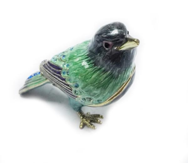 Animal Bird Trinket Box Animal Jewelry Box Blue Bird Metal trinket box