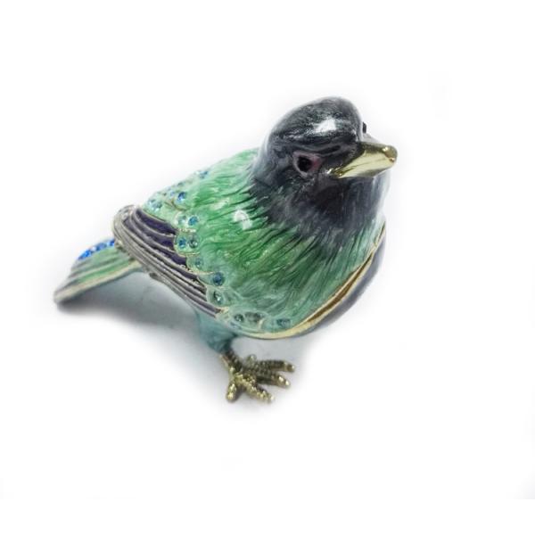 Animal Bird Trinket Box Animal Jewelry Box Blue Bird Metal trinket box