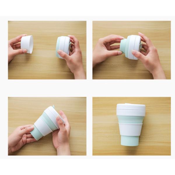 Stock Portable Retractable Collapsible Water Bottle for Event Gift and Pocket Coffee Cup