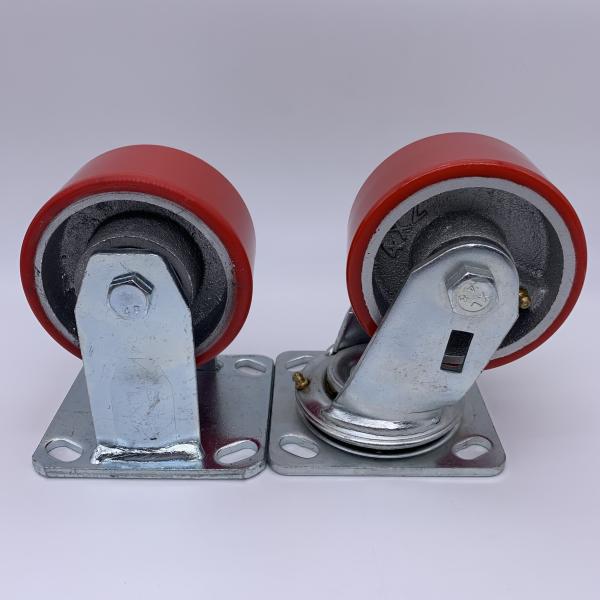 Рицинус литого железа проступи полиуретана 4 дюймов твердый