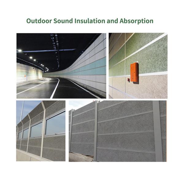 Звукопоглощение Строительные материалы Светло-серое окрашенное деревянное волокно Акустическая панель для офиса