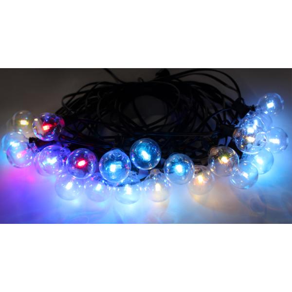 Color Changing Outdoor String Lights RGB LED String Lights G40 Globe Bulbs Dimmable Waterproof String Lights Remote Control