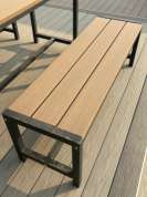                    Hot-Selling WPC Garden Furniture - Commercial Outdoor Table with Matching Bench              