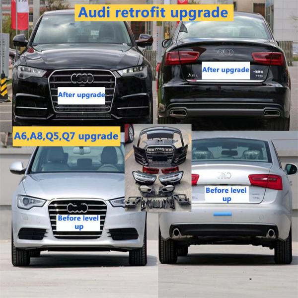 2018 2017 A-Udi A6L Rear Bumper Replacement 2012-2015 Upgraded C7PA 18 Sport