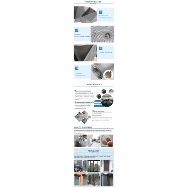 Résistance de corrosion de catégorie de l'écran 304 d'insecte d'acier inoxydable de fenêtre