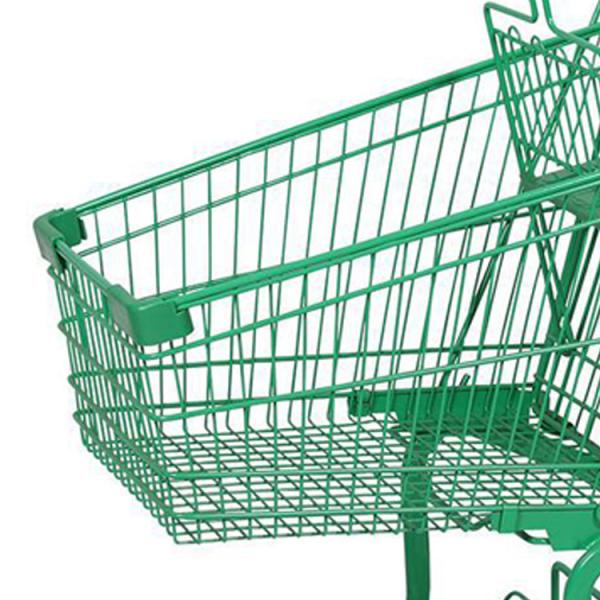 4-Wheel Metal Shopping Trolley Cart with 150kg Capacity
