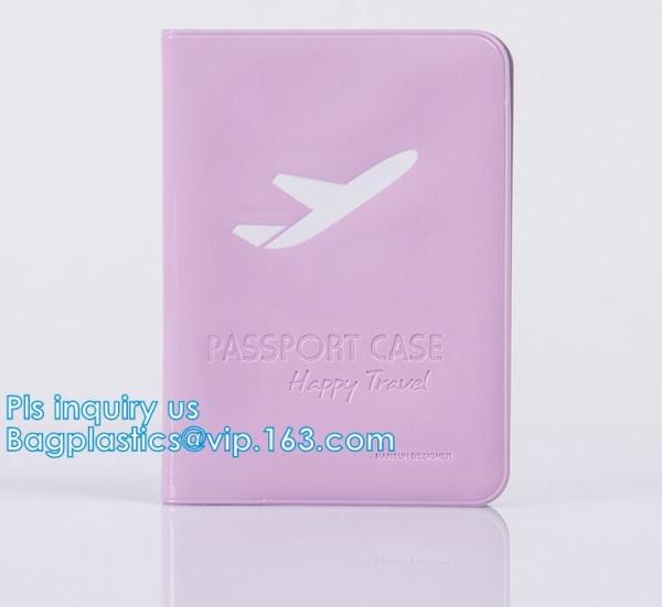 Promotional Customized color PVC travel Passport Cover, Ticket Holder Travel Plastic Pvc Passport Cover, Eco-friendly pv