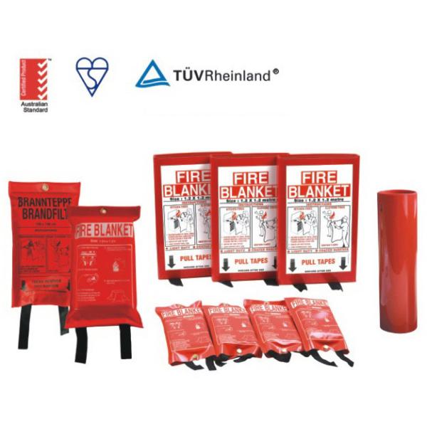 430gsm 1m*1m Boxed Extinguishing Emergency fiberglass cloth Fire Blanket With AS/NZS3504 Approved