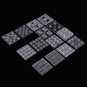 Lentilles optiques LED en PMMA plastique 50x50mm