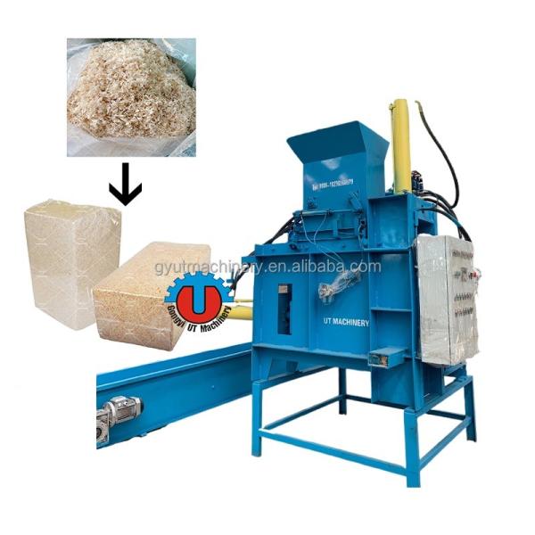 Tipo de embalagem Sacos Baler de Barbear Madeira Máquina de compressão de serrada para roupas de cama de hamster