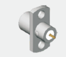Stainless Steel SMP Male Half Detent Planel Mount SMP Plug 2 Hole Flange Mount Limited Detent Frequency Up To 18GHz