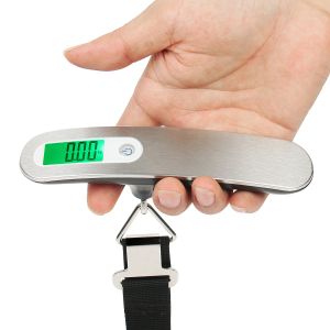 CE ROHS Certified Portable Electronic Luggage Scale with LCD Digital Display ABS Stainless Steel Material 50kg Capacity