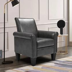 Multiscene Antiwear Leather Cuddle Chair , Practical Distressed Leather Armchair