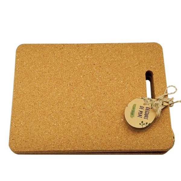 Rectangular Cork Mat Placemat For Dishes Cork Heat Pads Hot Holder Stand
