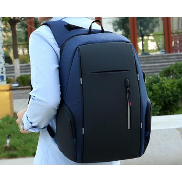 Black 17 Inch Business Laptop Backpack  Waterproof Computer Bag With USB