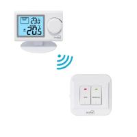 Riseem 230V RF Bateria Alimentada Sensor NTC Não Programável Termostato de Sala Sem Fio
