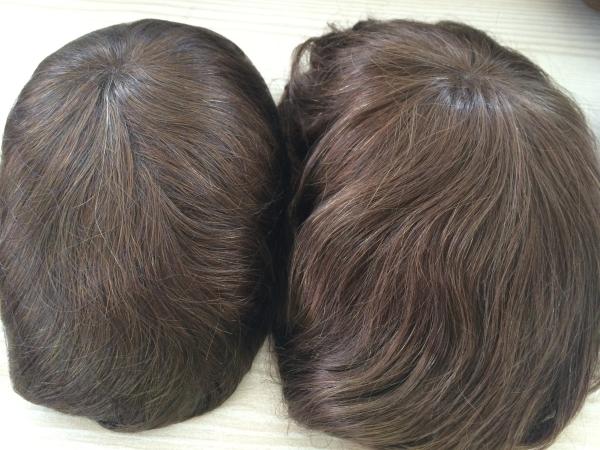 Toupee pour homme à densité moyenne Toupee pour homme avec pinces