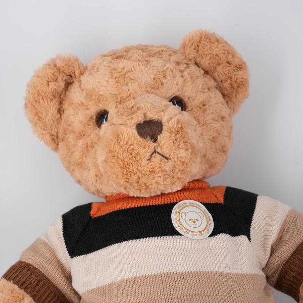 Different Colors Teddy Bear Long Plush Toy With Knit T Shirt Small Bear Stuffed Animal