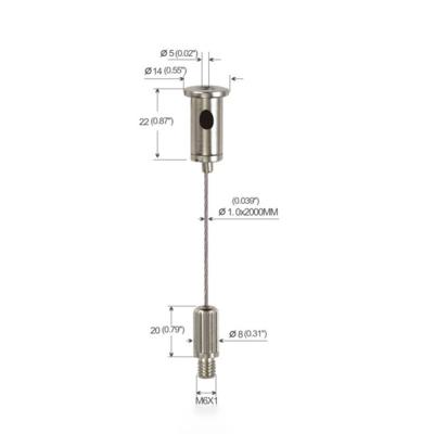 Led Linear Lights Brass Suspension Kits With Threaded Studs Multiple Color Optional