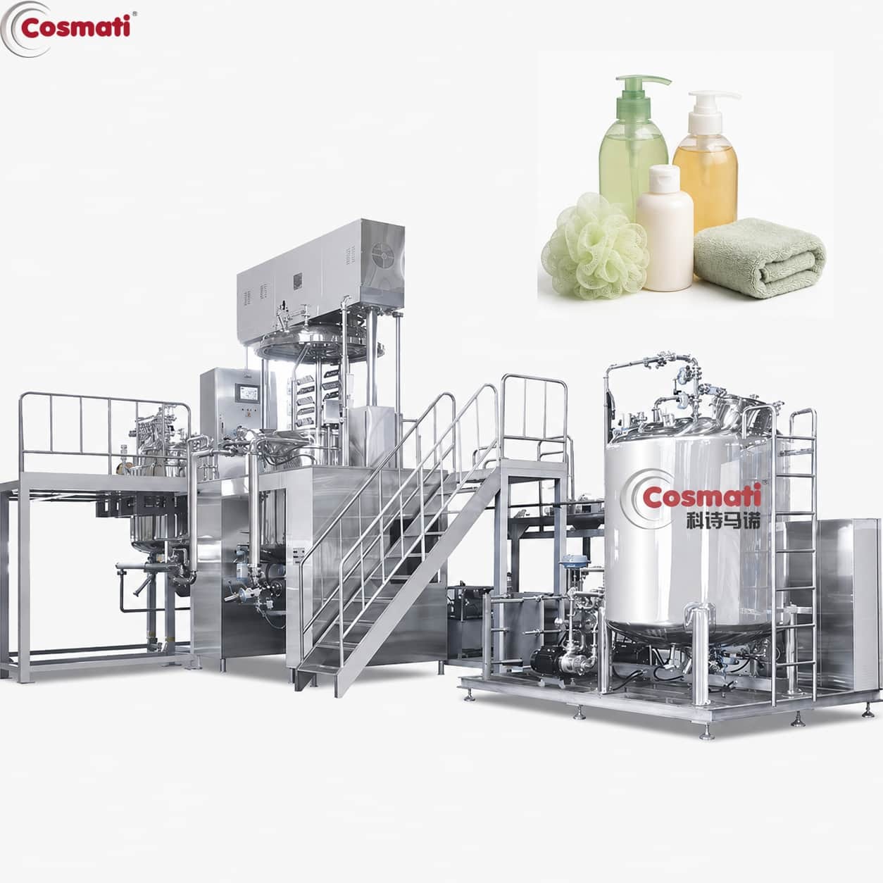 Vacuum Ointment Mixing Machine Cosmetic Cream Lotion Emulsifying Production Line