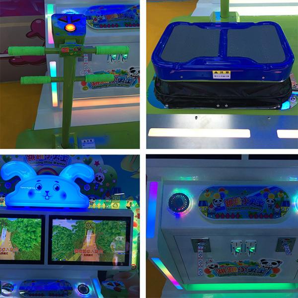 Cute Rabbit Kids Jumping Little Warrior Sport Machine Coin Operated