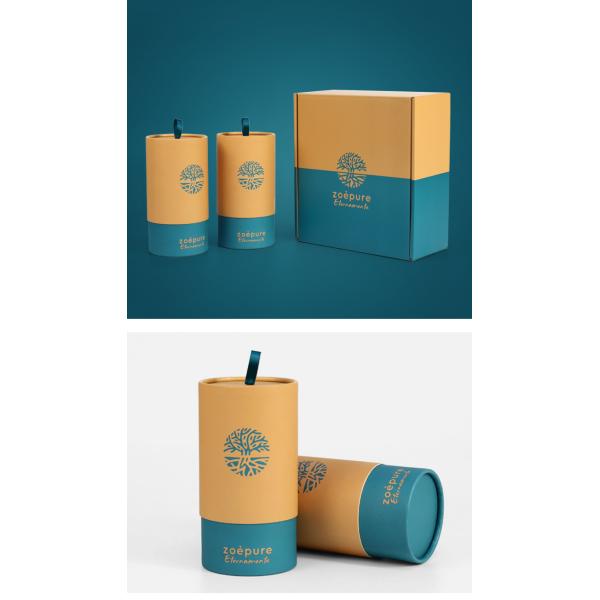 Eco 1200g Cardboard Corrugated Kraft Box Mailer Packaging With Tube