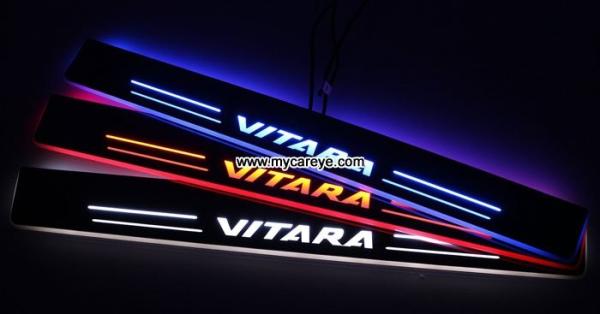 Suzuki Grand Vitara LED door sill plate light moving door scuff Pedal lights