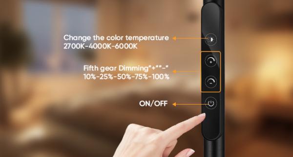 10,000 Lux Light Therapy Lamp with 3 Color Temperatures and Remote Control for SAD Treatment