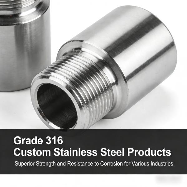 Grade 316 Stainless Steel Custom Parts Corrosion Resistance For Aerospace Industries